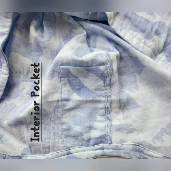 COLUMBIA Holly Hideaway Breezy Short Sleeve Top - Size L - Light Blue (NWT) - Picture 10 of 14